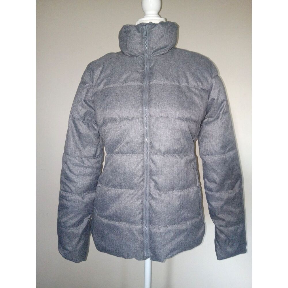 Old Navy Small Gray Fleece Puffer Jacket